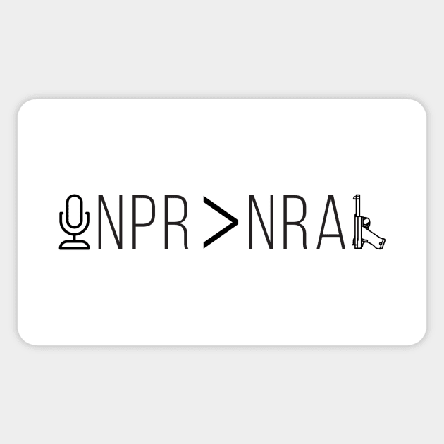 NPR > NRA Sticker by burder